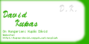 david kupas business card