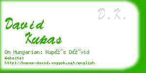 david kupas business card